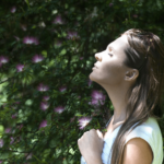 mom engaging in mindfulness