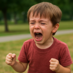 toddler having a tantrum